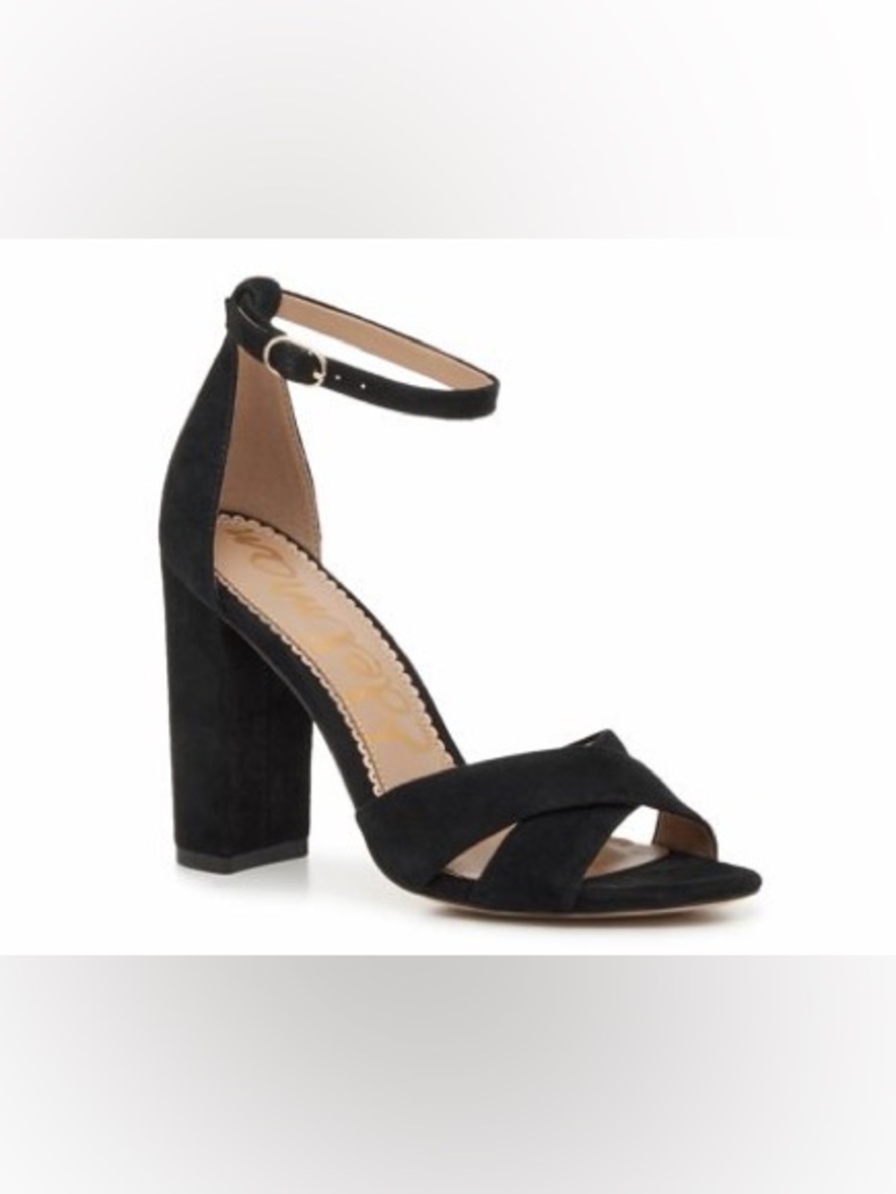 Sam Edelman Yenna Block Heel in Black Suede in size 7.5